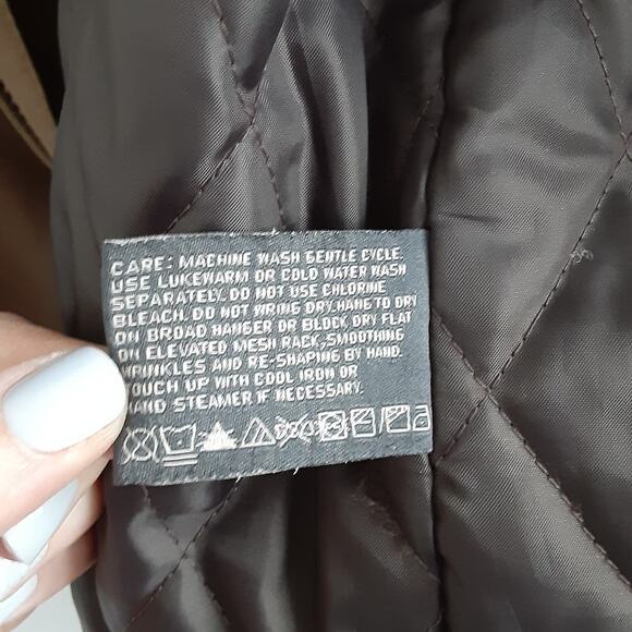 Perry Ellis Portfolio Mens L Bomber Jacket Tan Windbreaker Utility Insulated - Picture 10 of 10